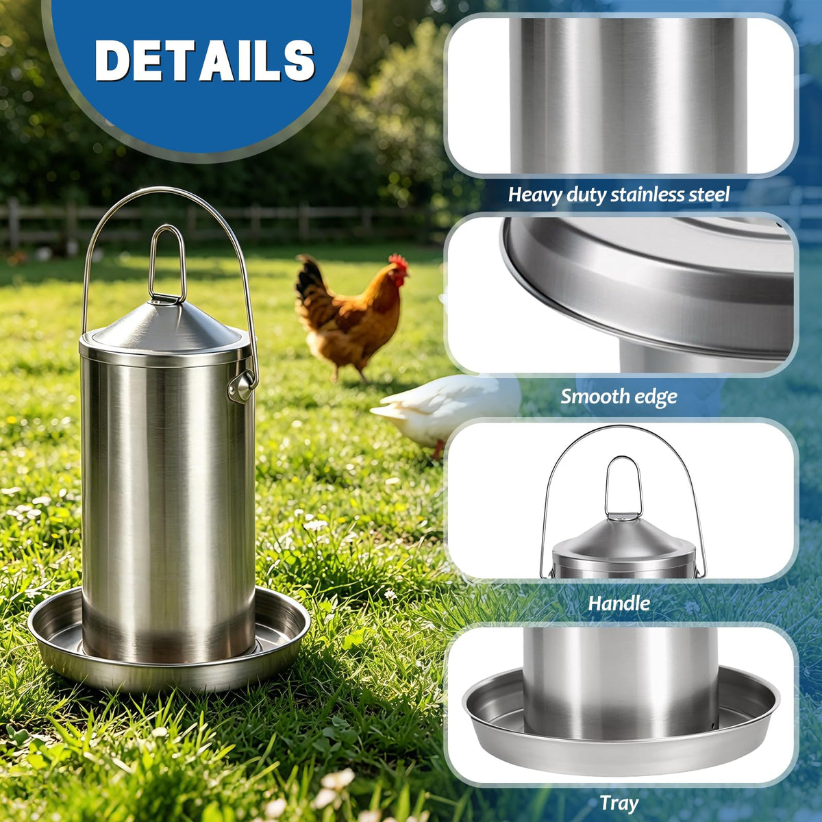 Stainless Steel Chicken Waterer N29615