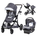 Single to Double Modular Stroller Travel System with Infant Car Seat X384