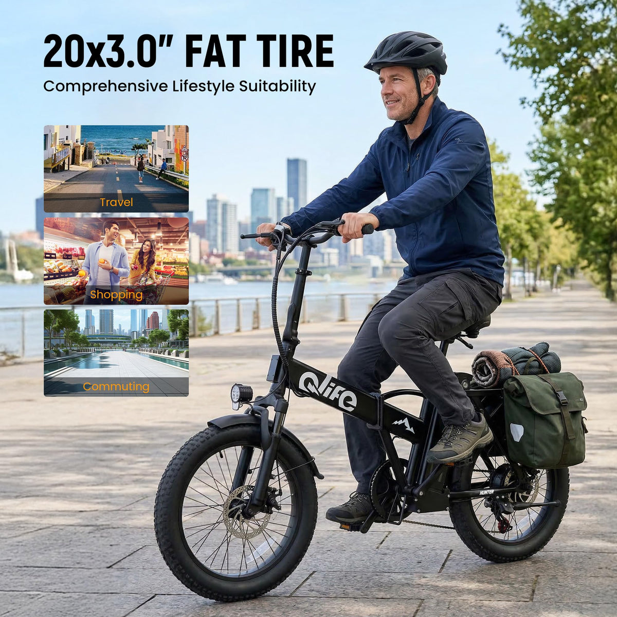 Foldable Electric Bike with 20" Fat Tires Z706