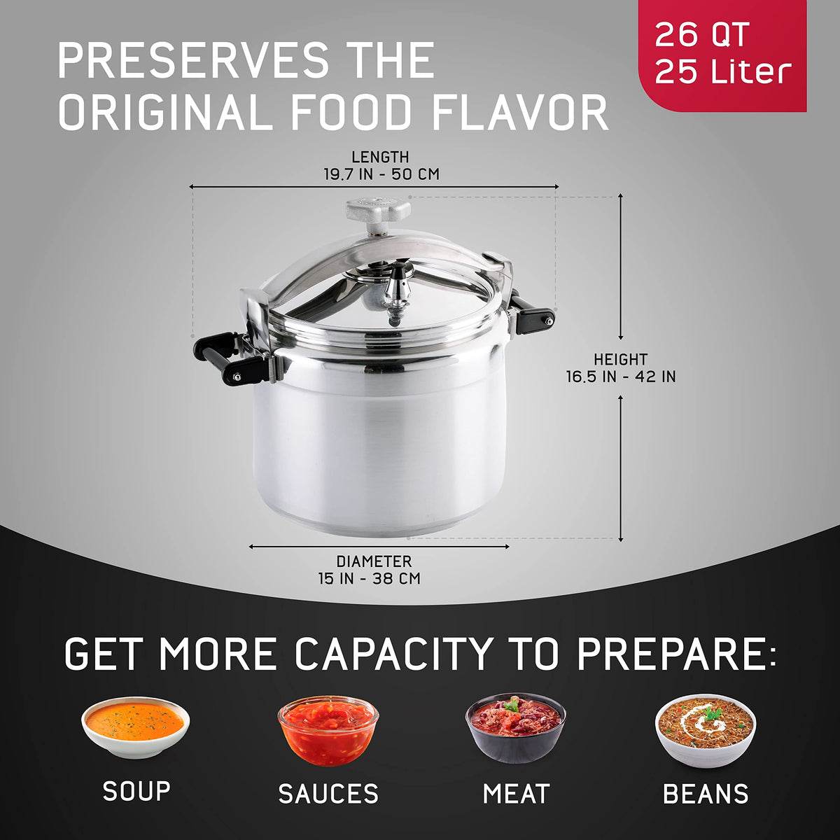 26-Quart Aluminum Pressure Cooker H730