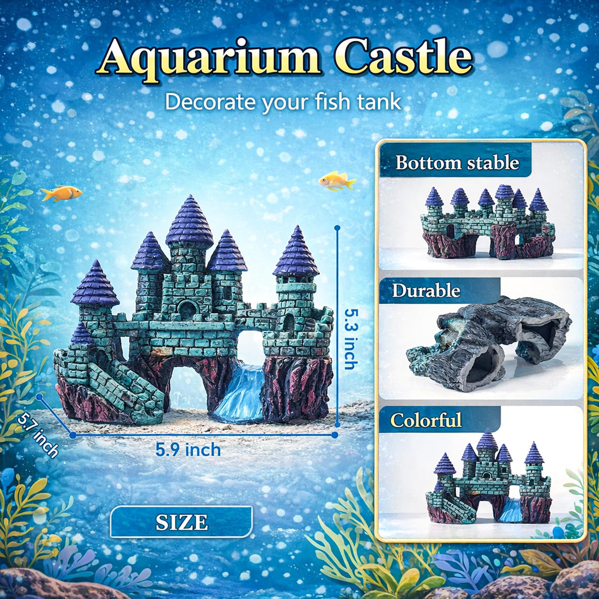13 Pieces Aquarium Decorations Kit J57795