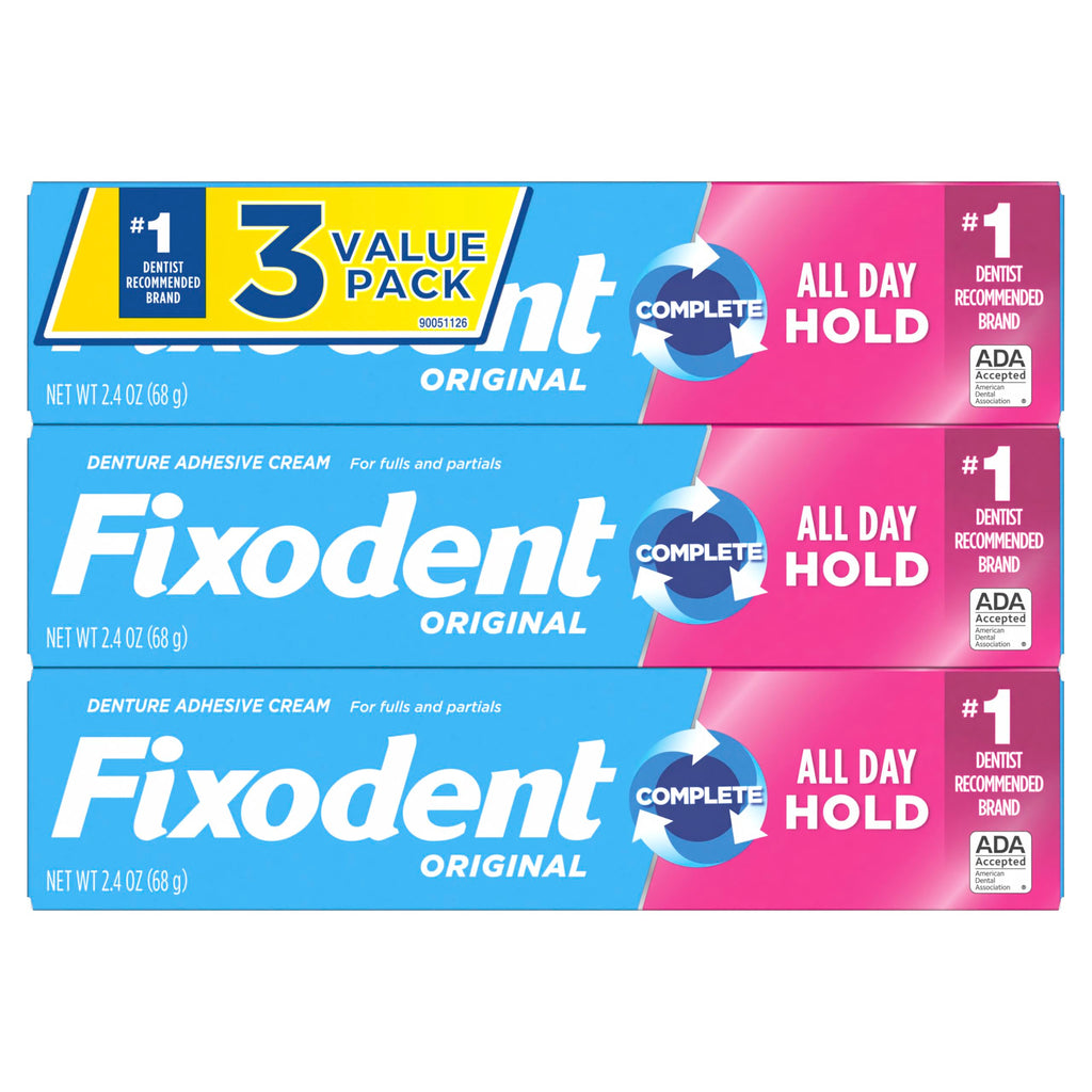 Denture Adhesive Cream 2.4 oz 3-Pack F5252