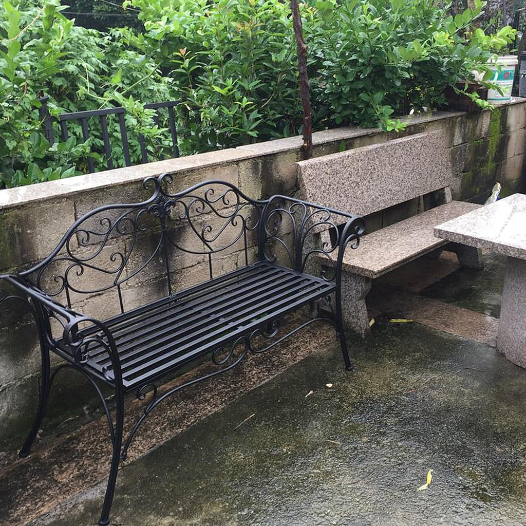 2-Seat Metal Outdoor Bench K316903