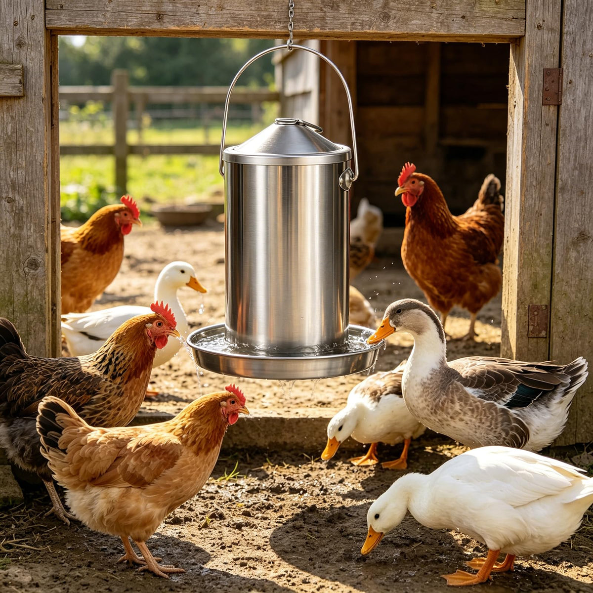 Stainless Steel Chicken Waterer N29615
