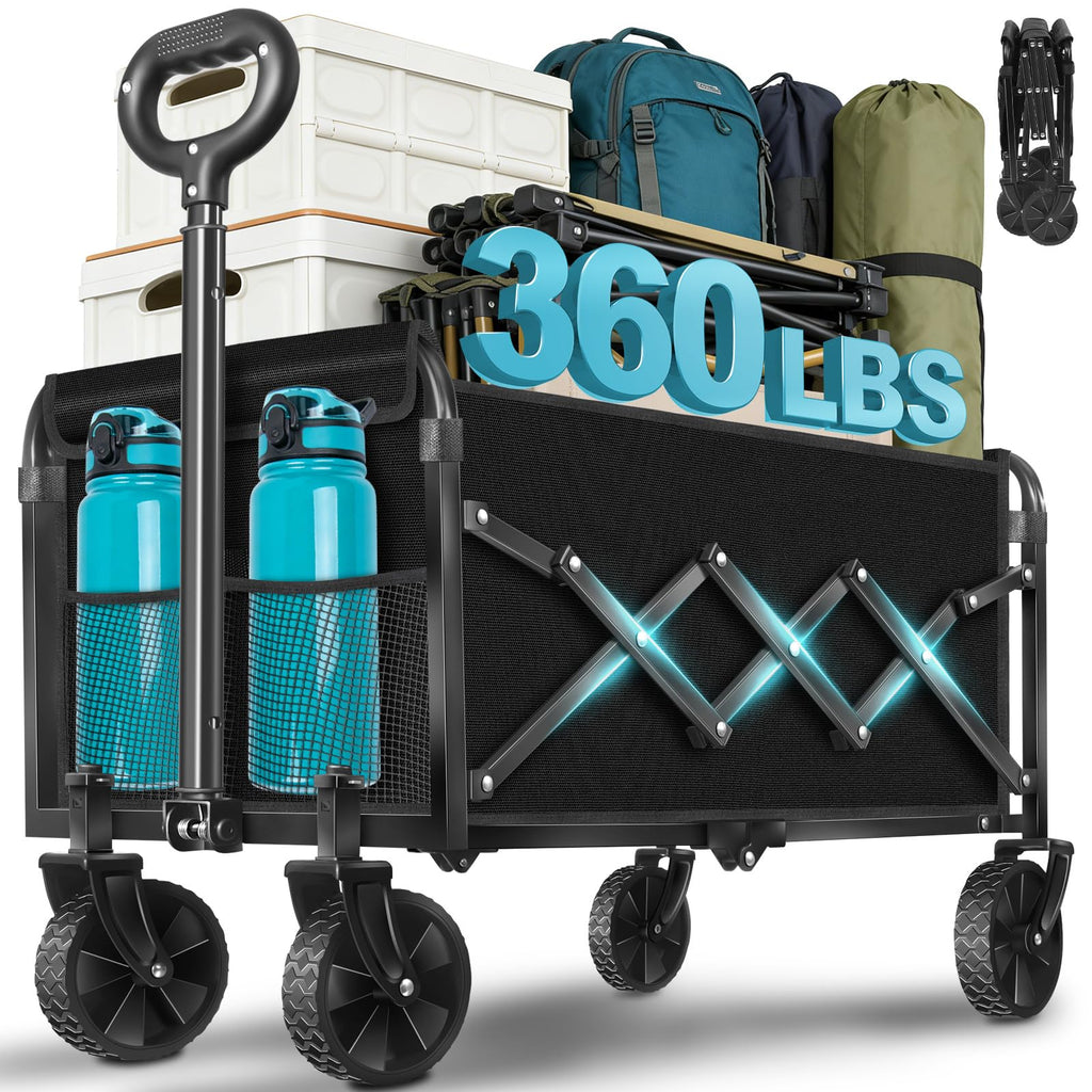 Collapsible Wagon Cart with Swivel Wheels Z405415
