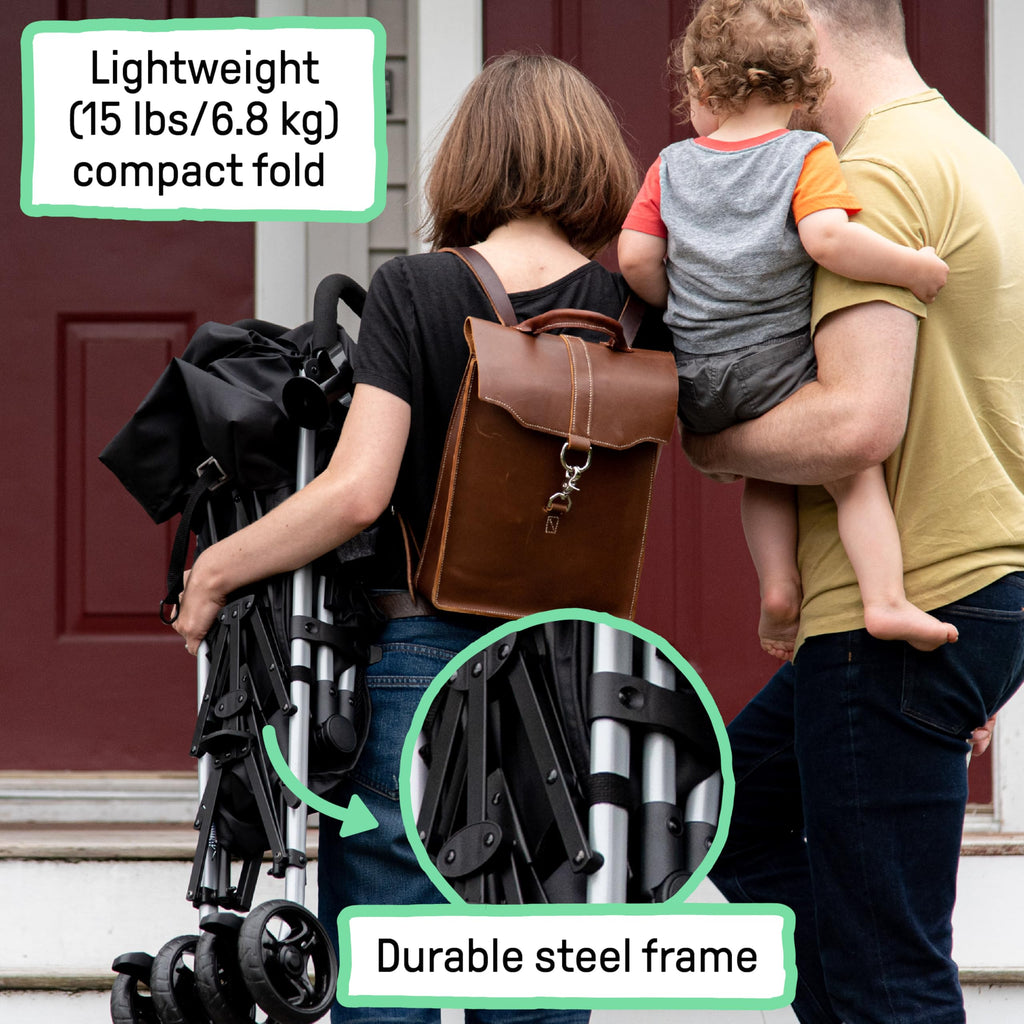 Black & Gray Lightweight Steel Frame Stroller G75376