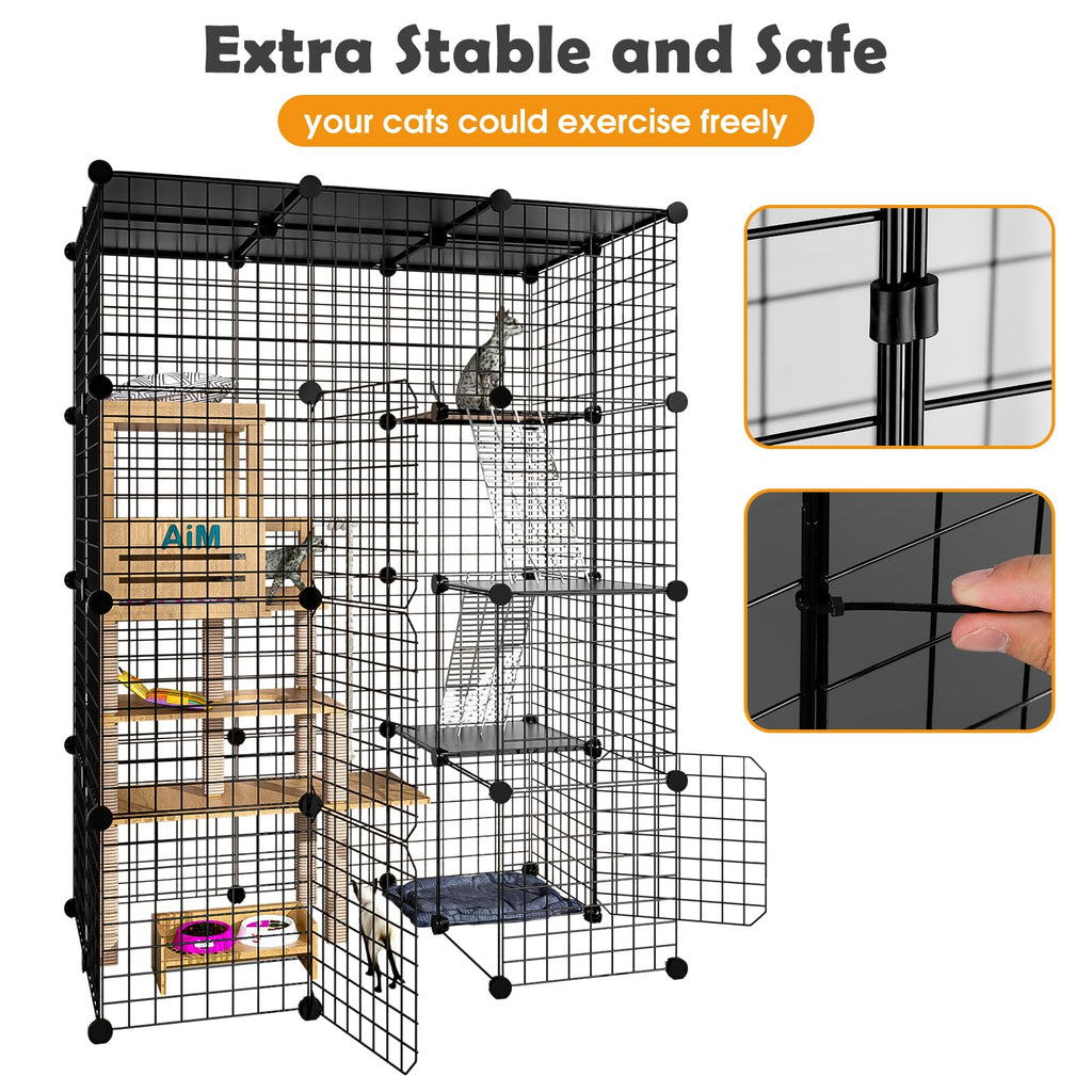 Large Detachable Metal Wire Cat Enclosure Y38526