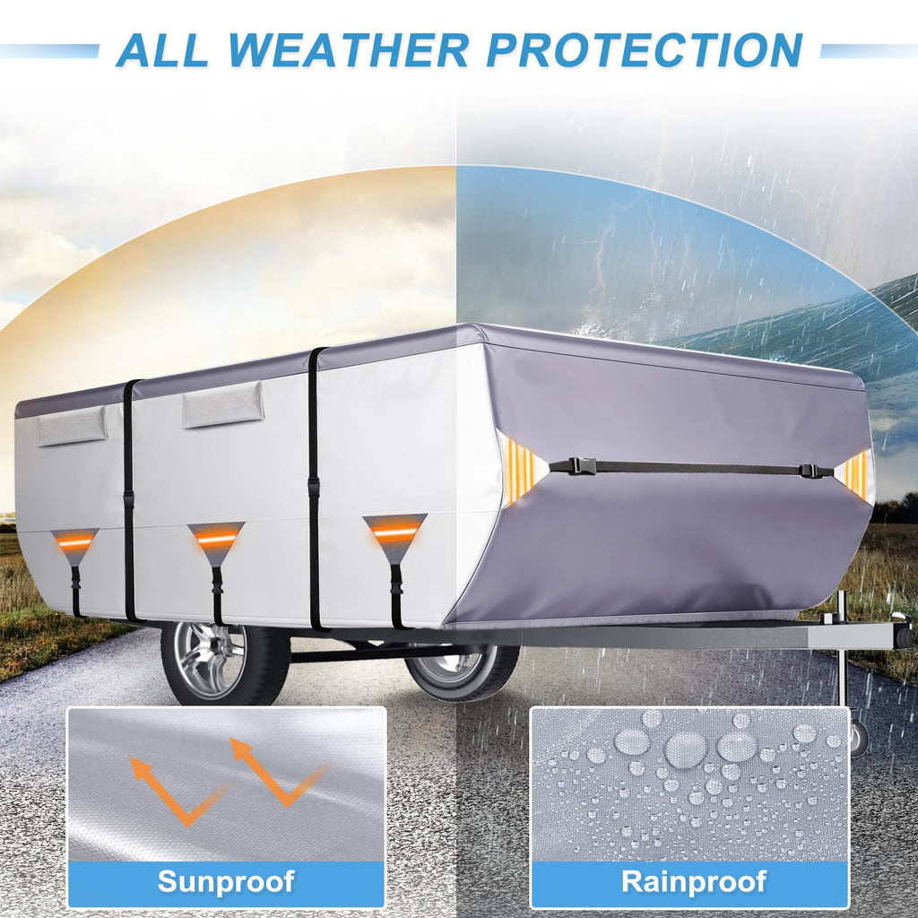 14ft-16ft Waterproof Oxford Pop-Up Camper Cover K200224