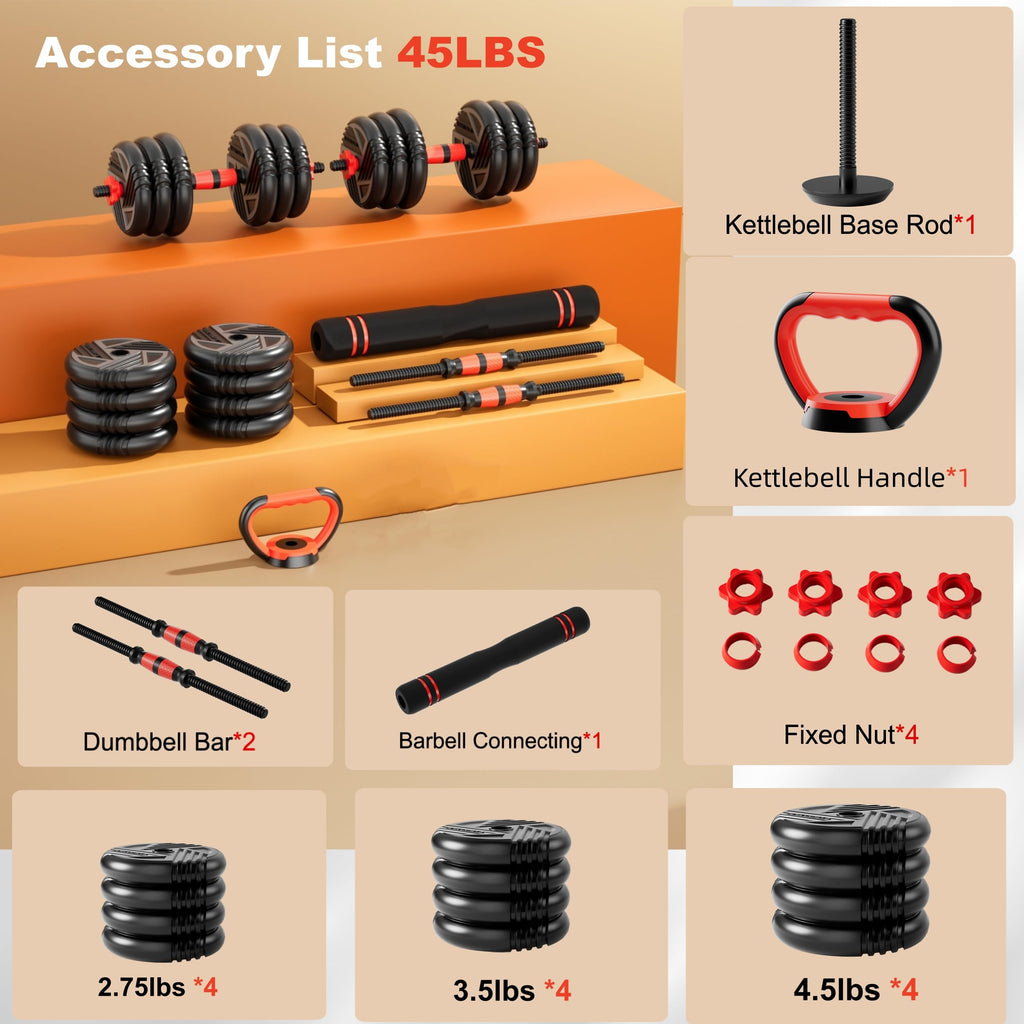Adjustable Dumbbell Set 5 in 1 D78147