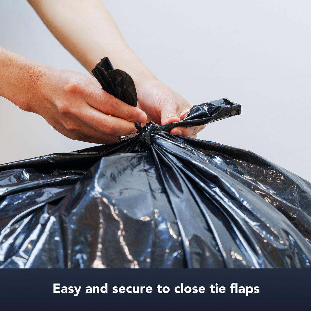 42 Gallon Extra Thick 3MIL Heavy Duty Bags with Tie Flaps, 32 Count Q618