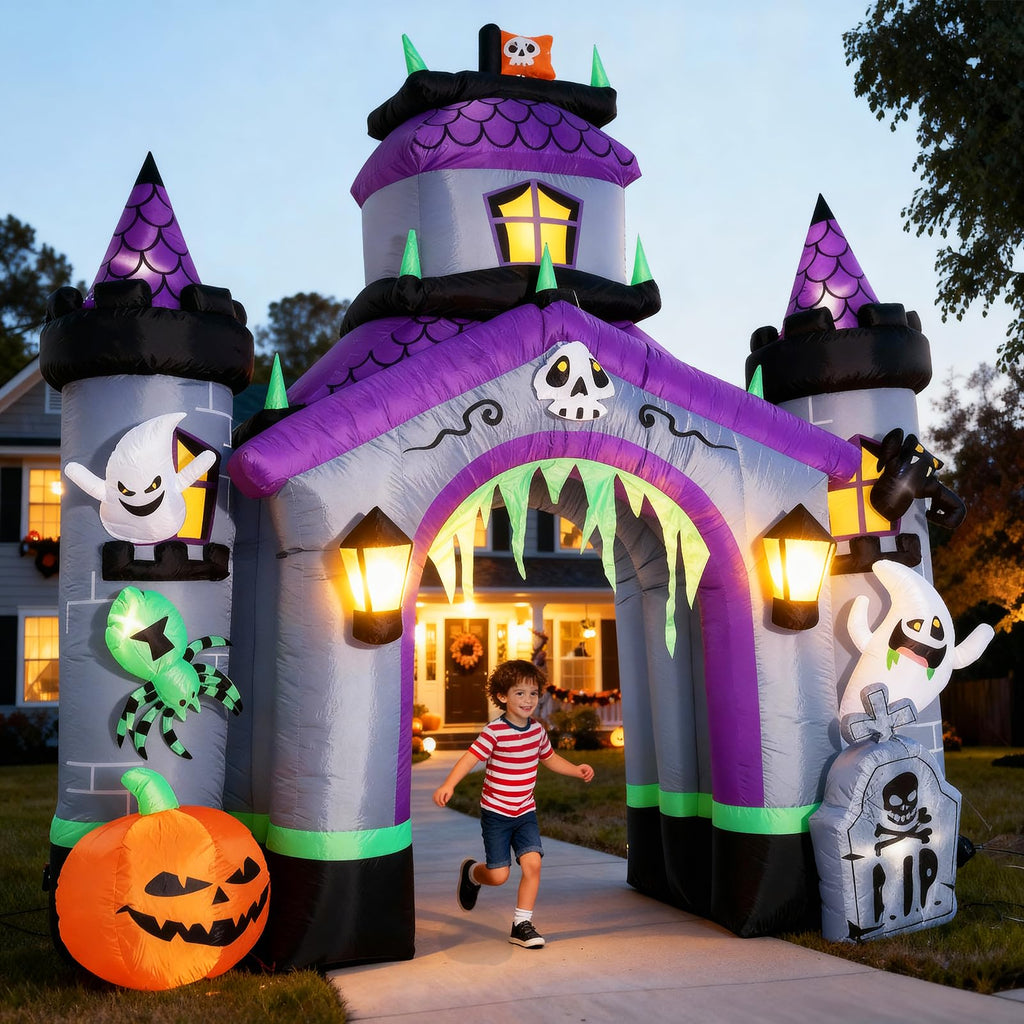 Giant 12.5 FT Halloween Inflatables Archway Outdoor Decorations I9476