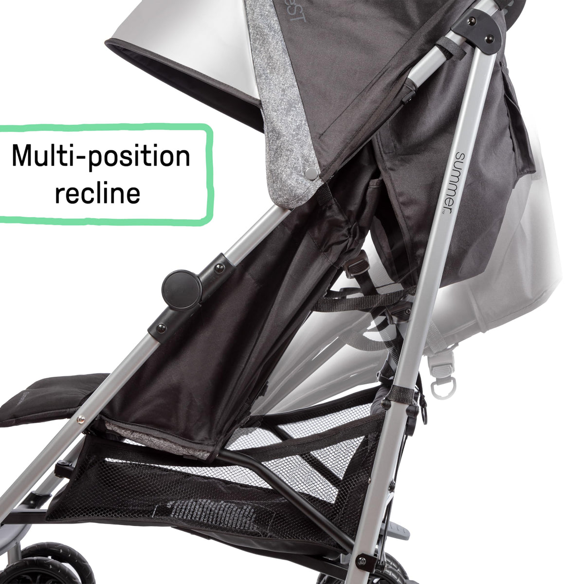 Black & Gray Lightweight Steel Frame Stroller G75376