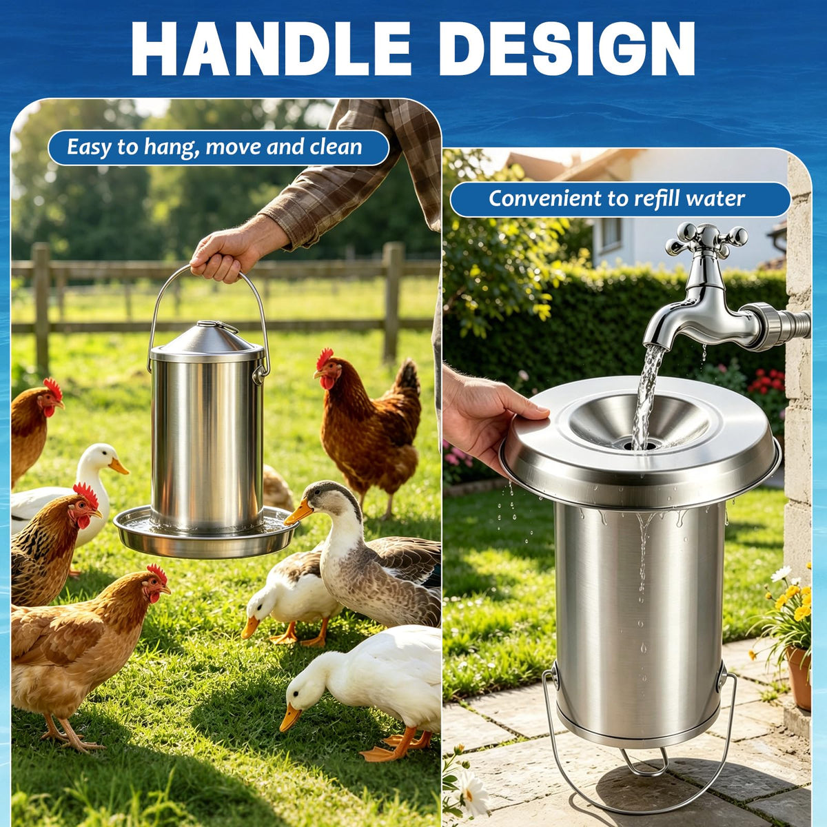 Stainless Steel Chicken Waterer N29615