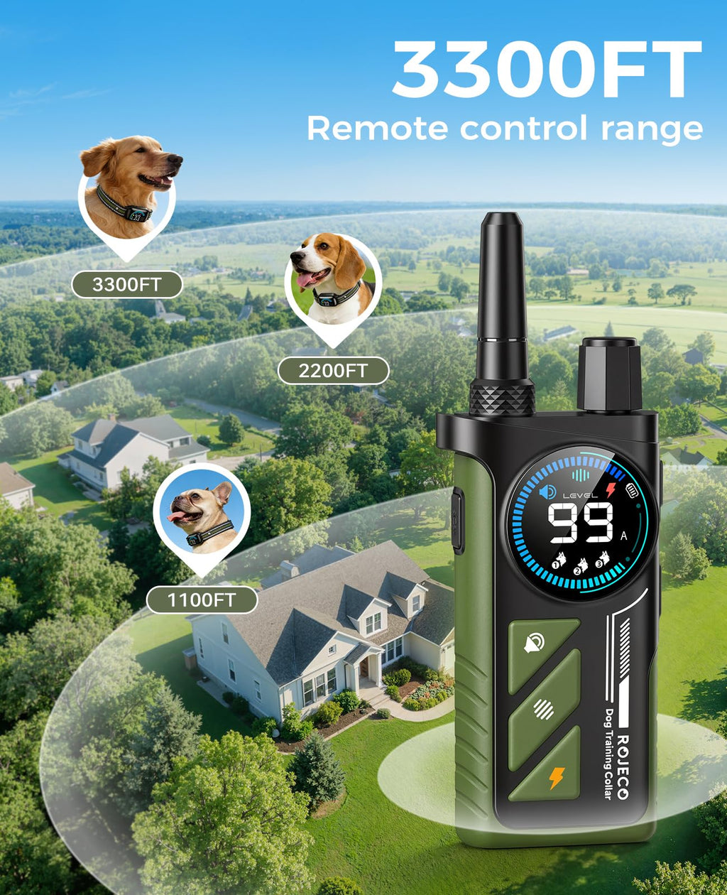 2-in-1 Dog Shock Collar & Dog Bark Collar Y120772