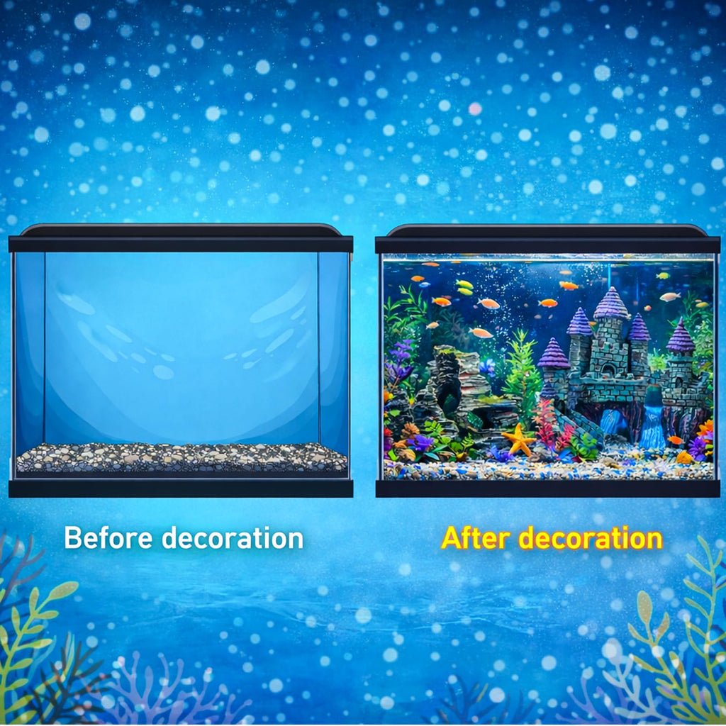 13 Pieces Aquarium Decorations Kit J57795