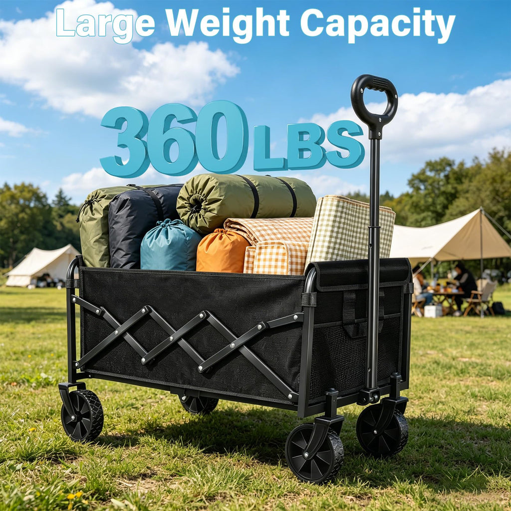Collapsible Wagon Cart with Swivel Wheels Z405415