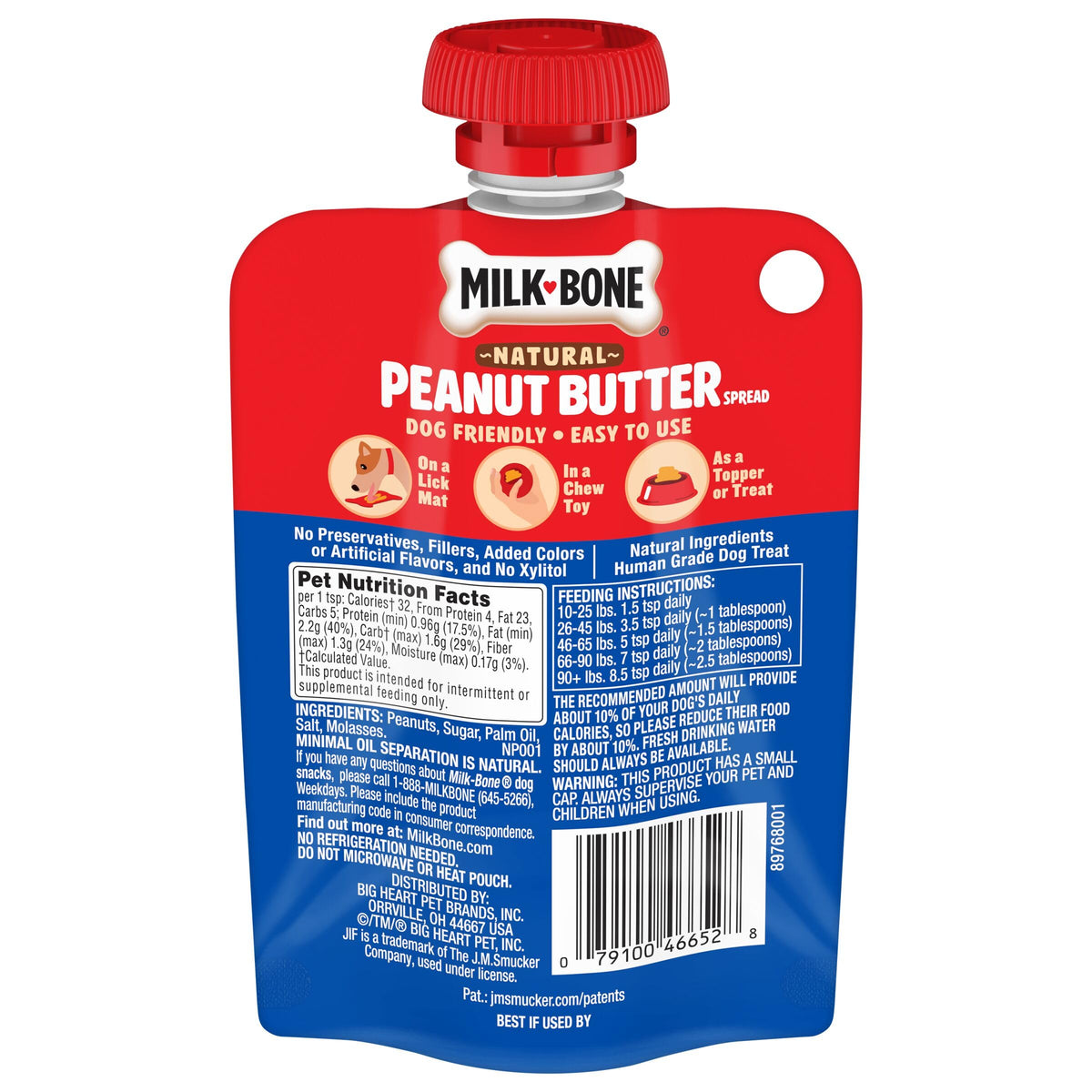 Natural Peanut Butter Spread 5 Oz Pouch S901