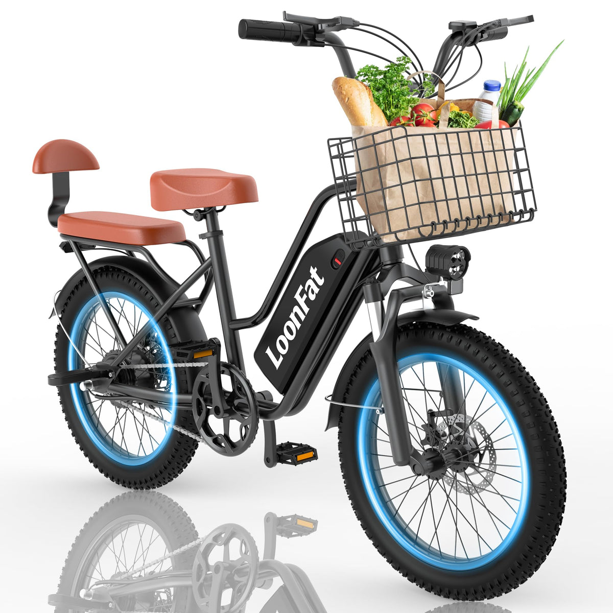 Ebike with Rear Seat & Front Basket M4755