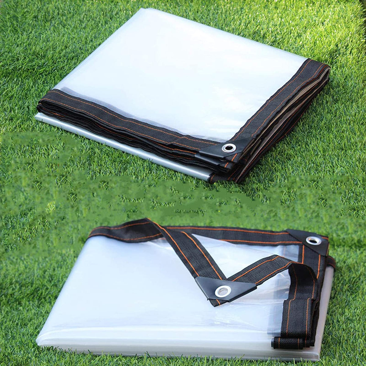 Heavy Duty Waterproof Clear 3x3ft Poly Tarp with Grommets A868906