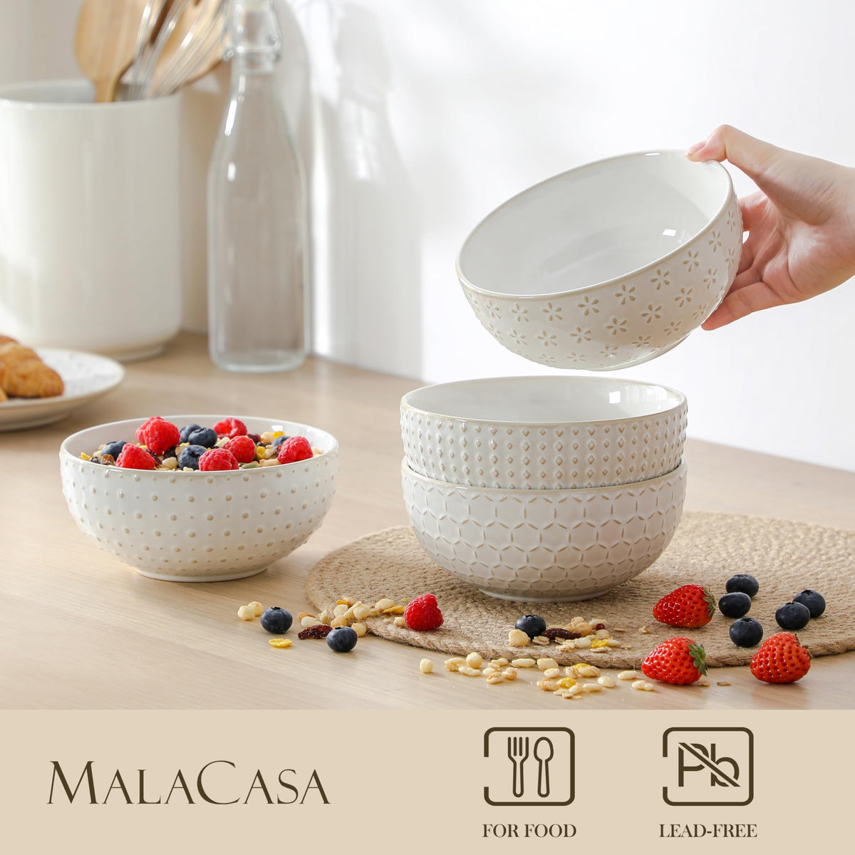 30 Ounce Ceramic Soup Bowls Set of 4 T635250