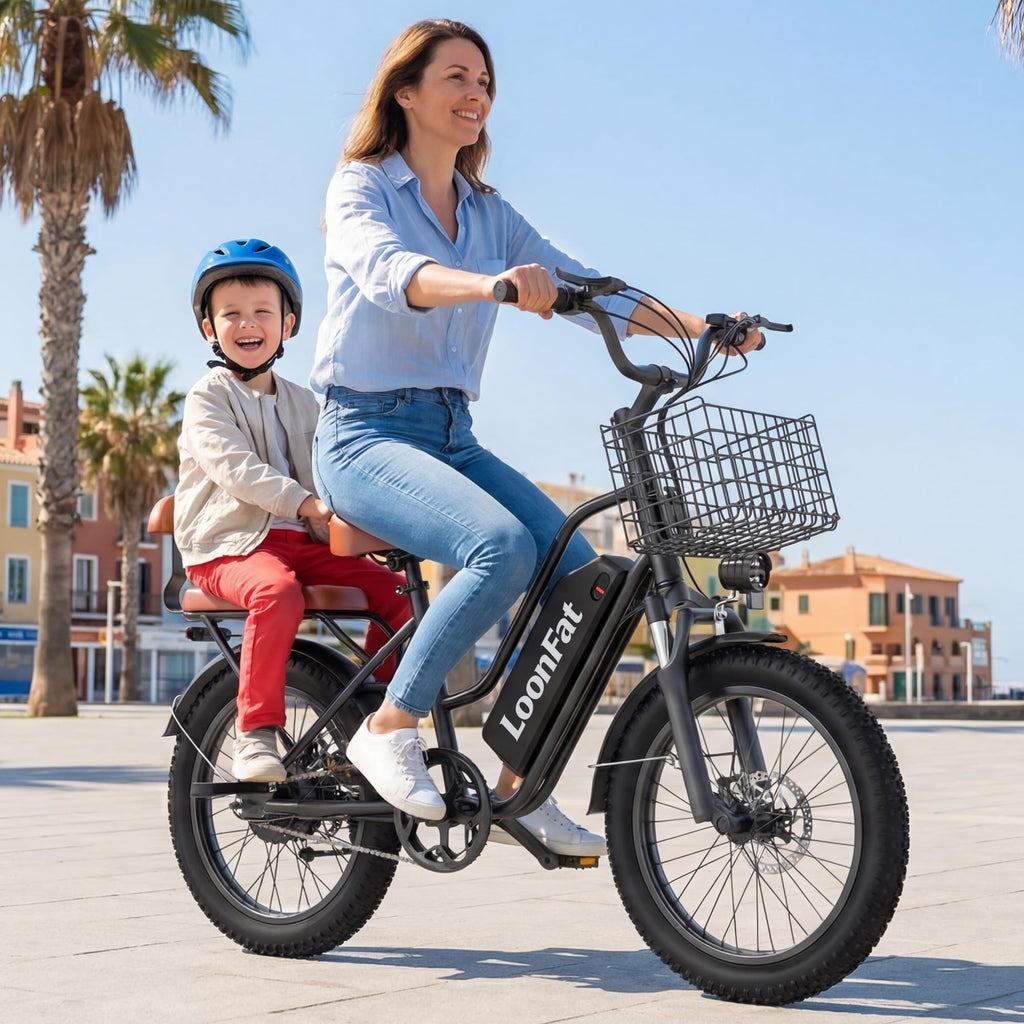 Ebike with Rear Seat & Front Basket M4755
