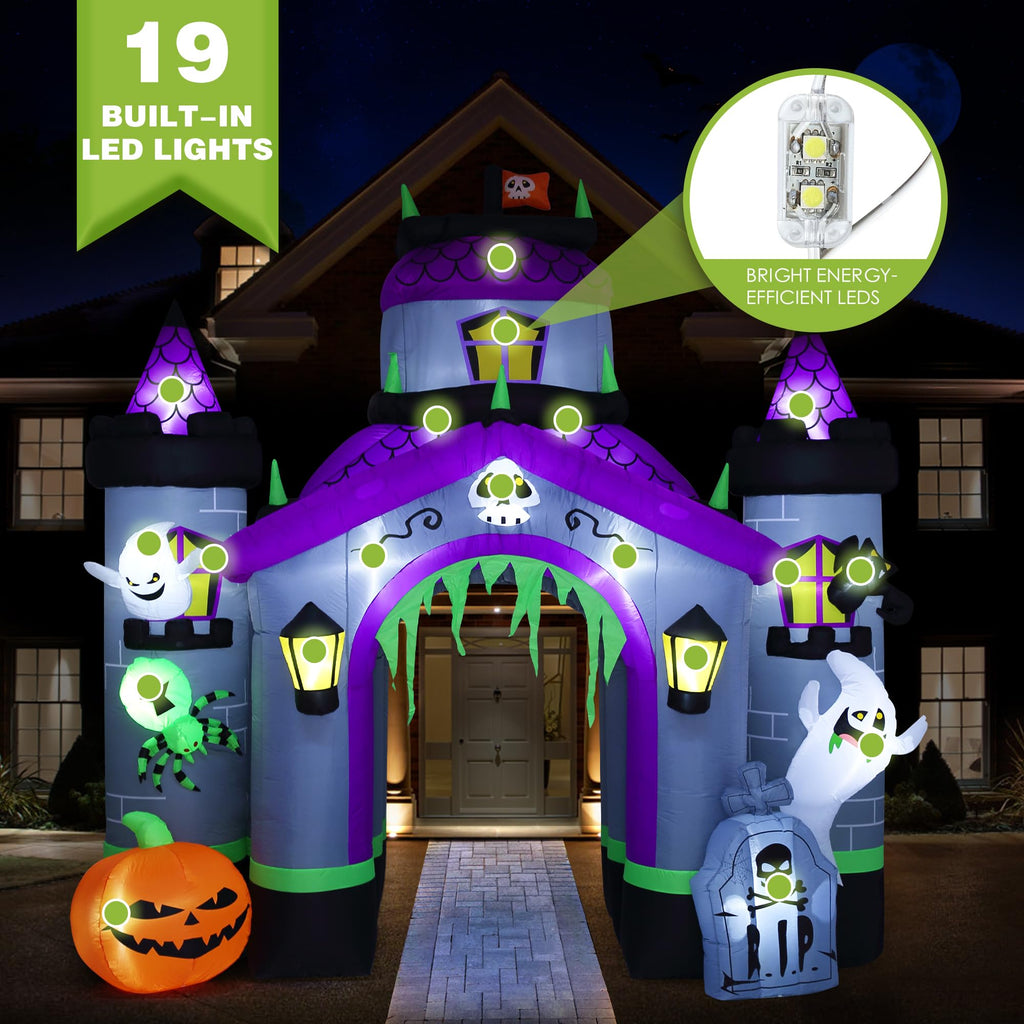 Giant 12.5 FT Halloween Inflatables Archway Outdoor Decorations I9476