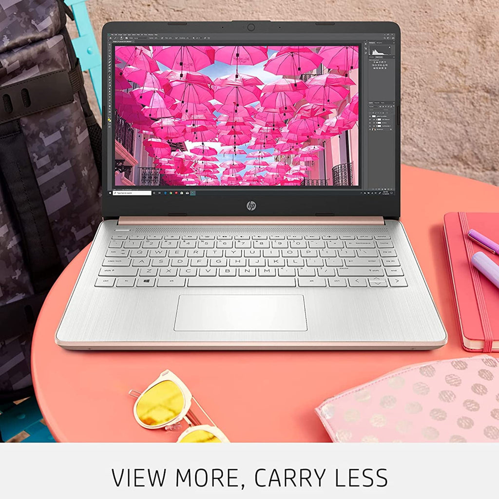 14'' HD Laptop Intel Celeron 4GB 64GB eMMC Pink Gold F455