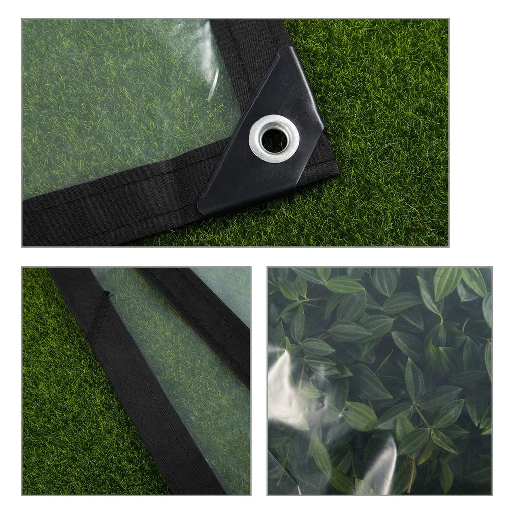 Heavy Duty Waterproof Clear 3x3ft Poly Tarp with Grommets A868906