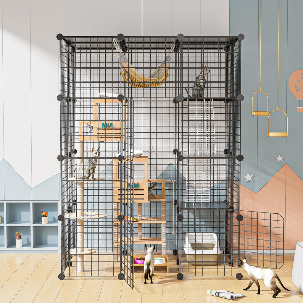Large Detachable Metal Wire Cat Enclosure Y38526