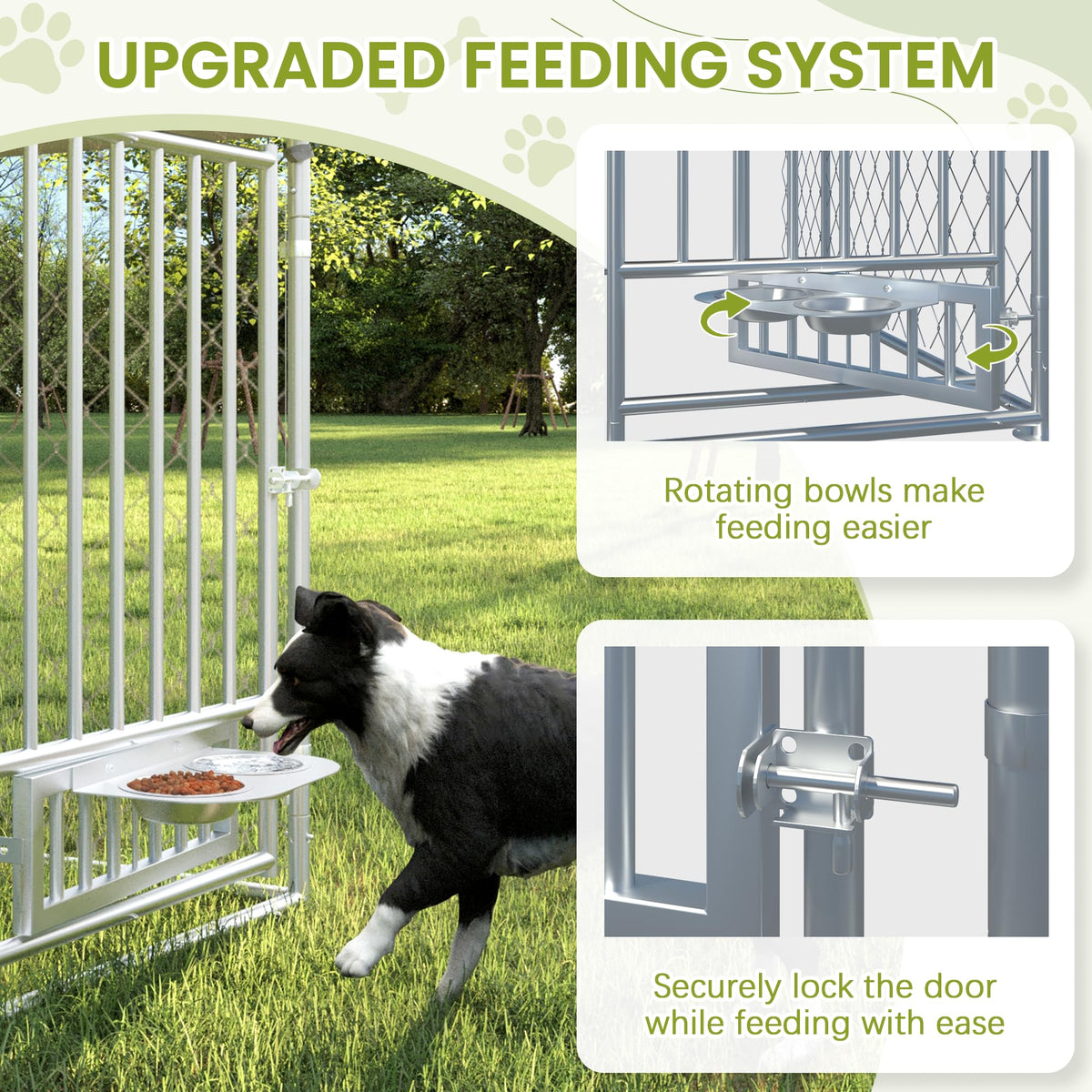 10FT x 10FT Outdoor Dog Kennel with Roof B554654