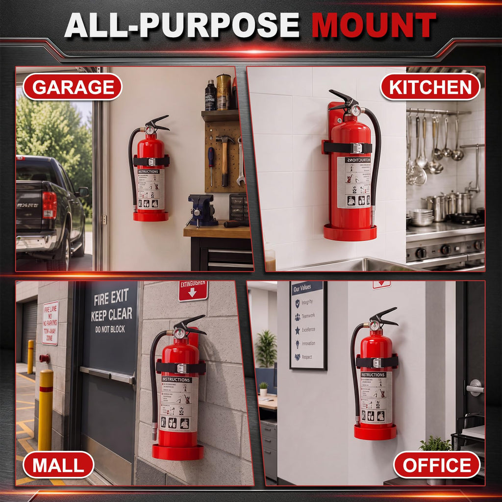 6 Pack 2.5 lb Fire Extinguisher Wall Mount Bracket Q619086