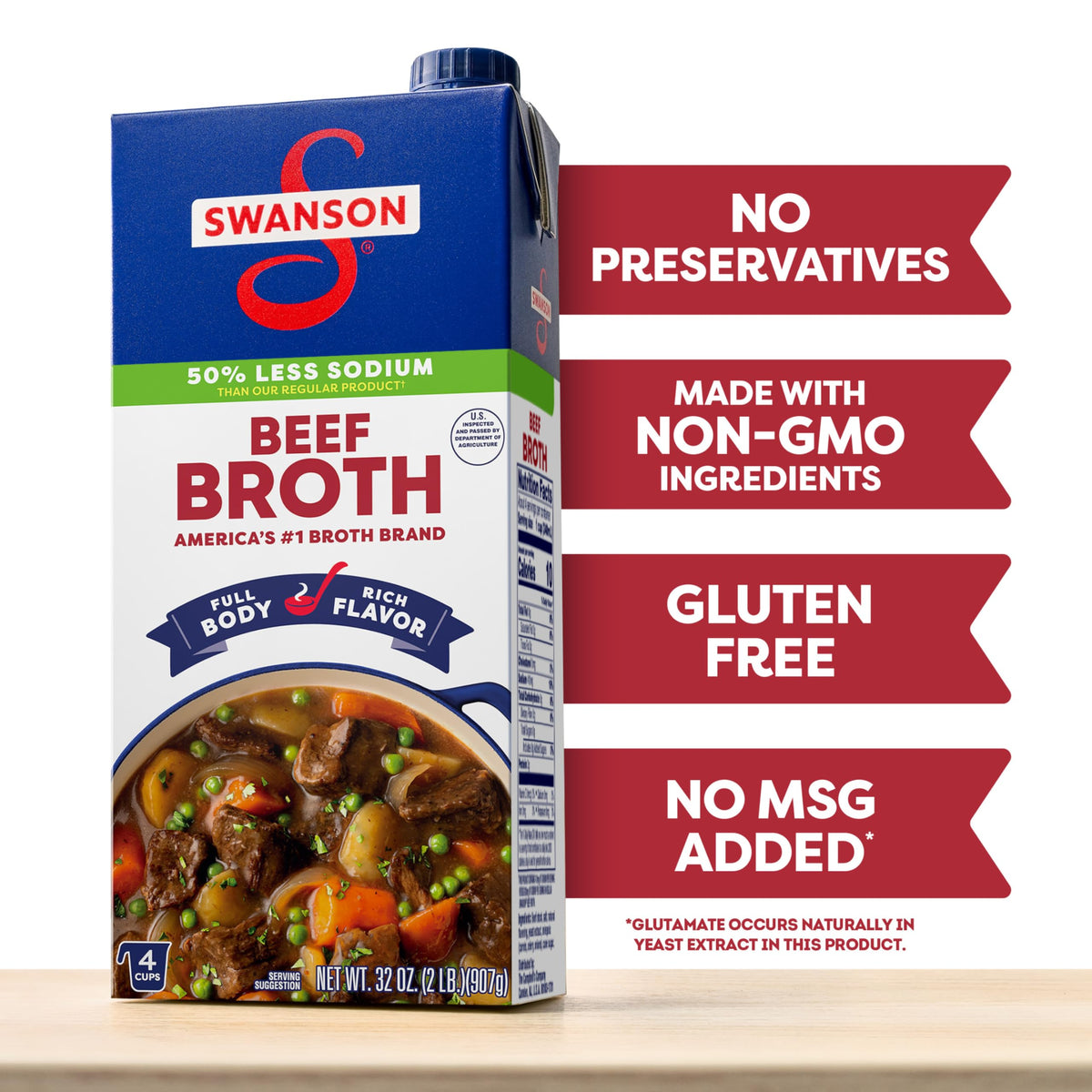 Lower Sodium Beef Broth 32 oz S9032