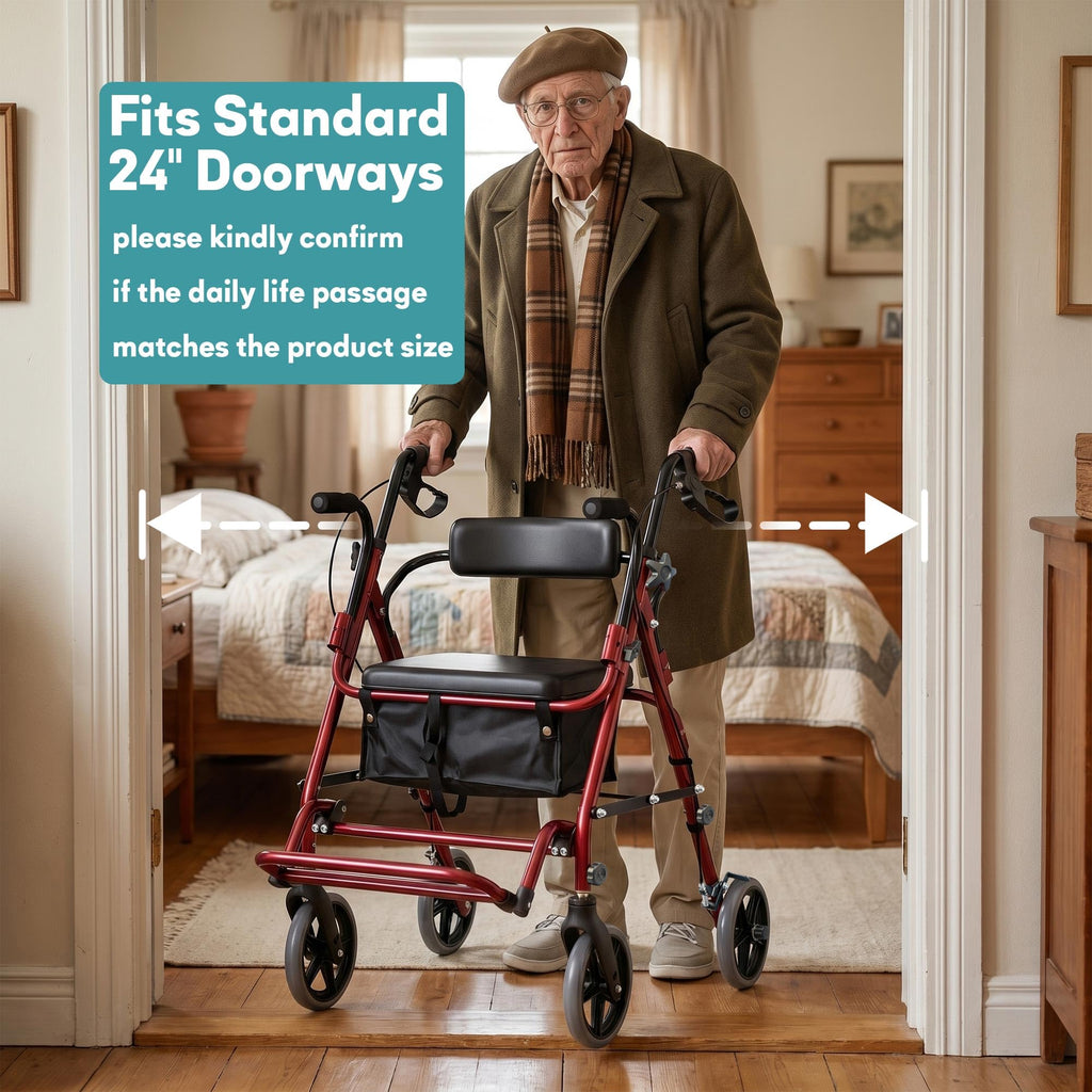 2-in-1 Rollator Walker with Seat L66323