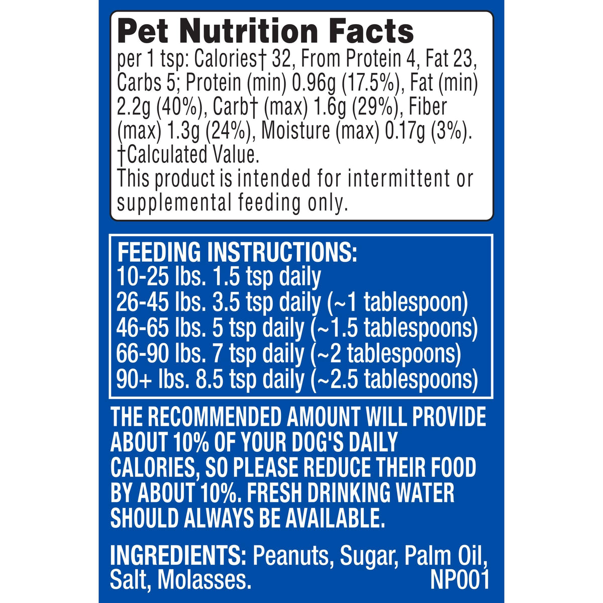 Natural Peanut Butter Spread 5 Oz Pouch S901