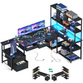79 inch L Shaped Desk with 5 Drawers S75050