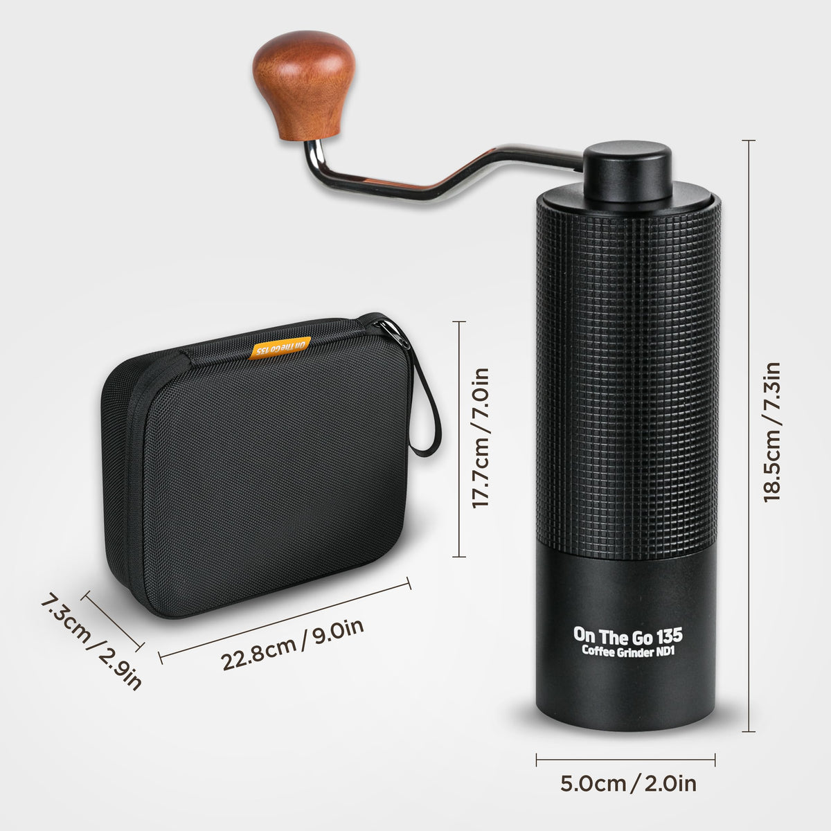 Manual Coffee Grinder Stainless Steel Conical Burr Adjustable Setting I47355
