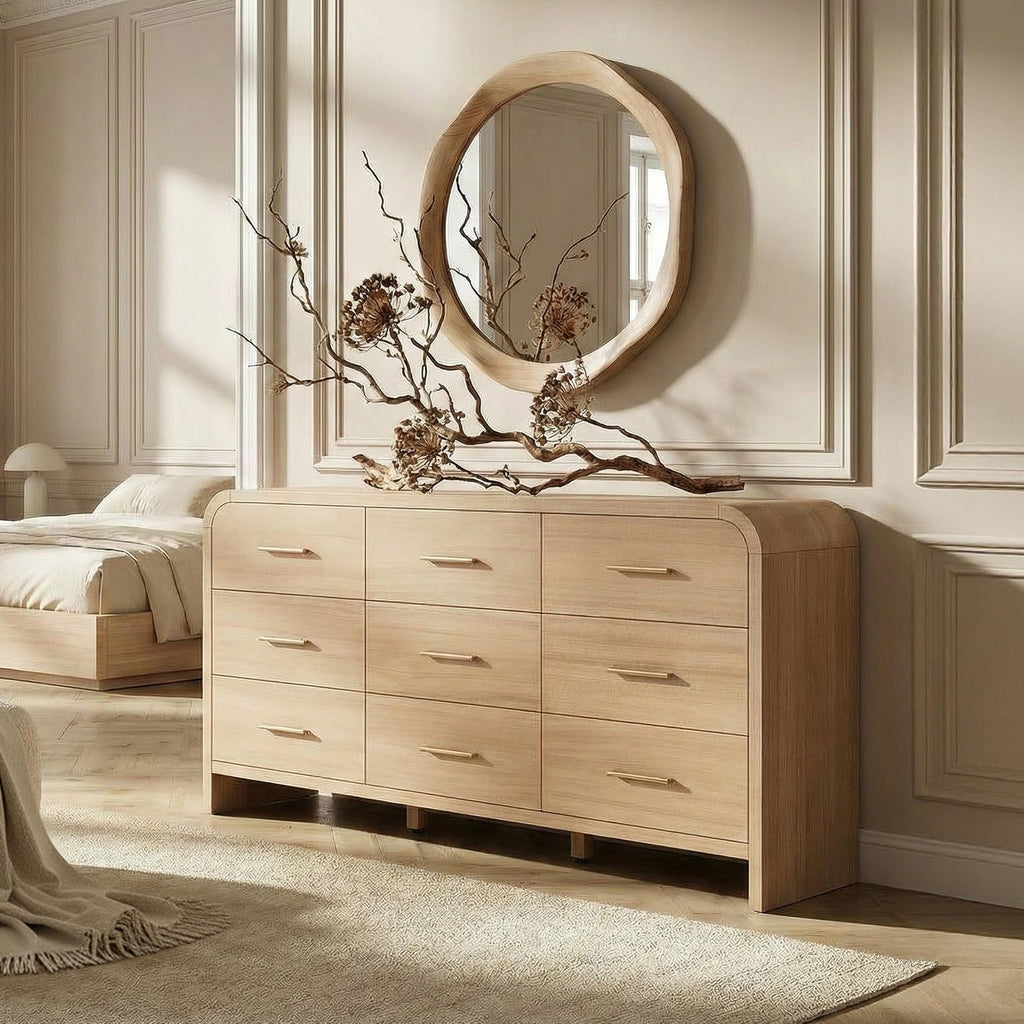 Gray Oak 9 Drawer Dresser C868645