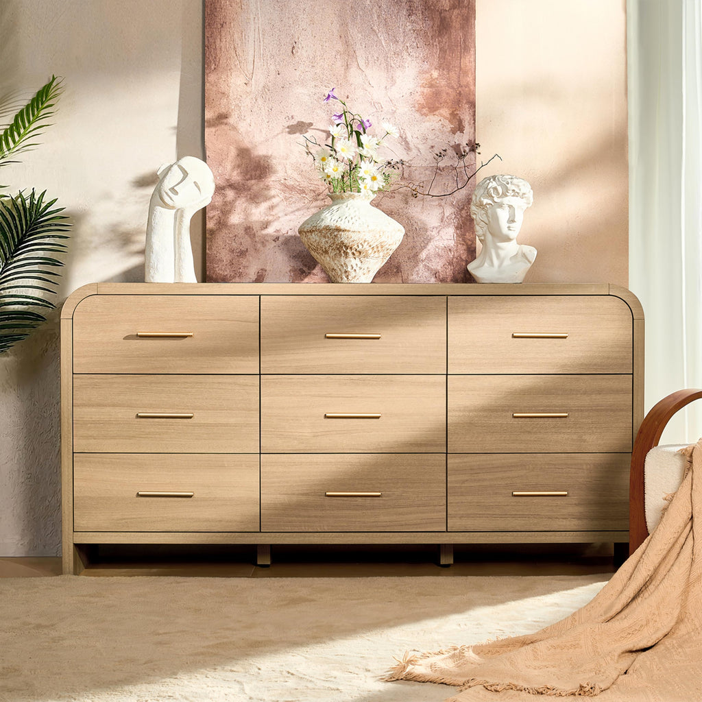 Gray Oak 9 Drawer Dresser C868645