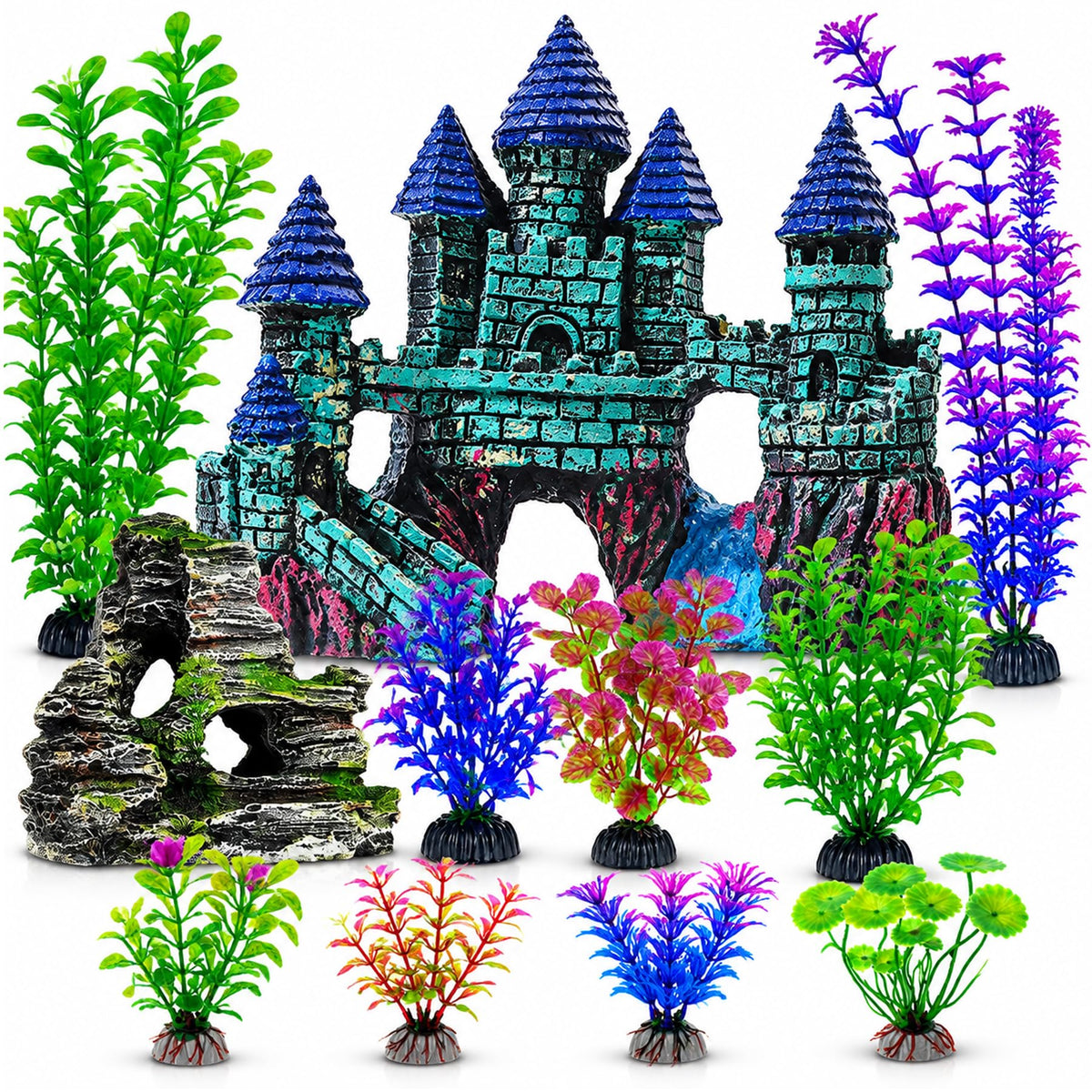 13 Pieces Aquarium Decorations Kit J57795