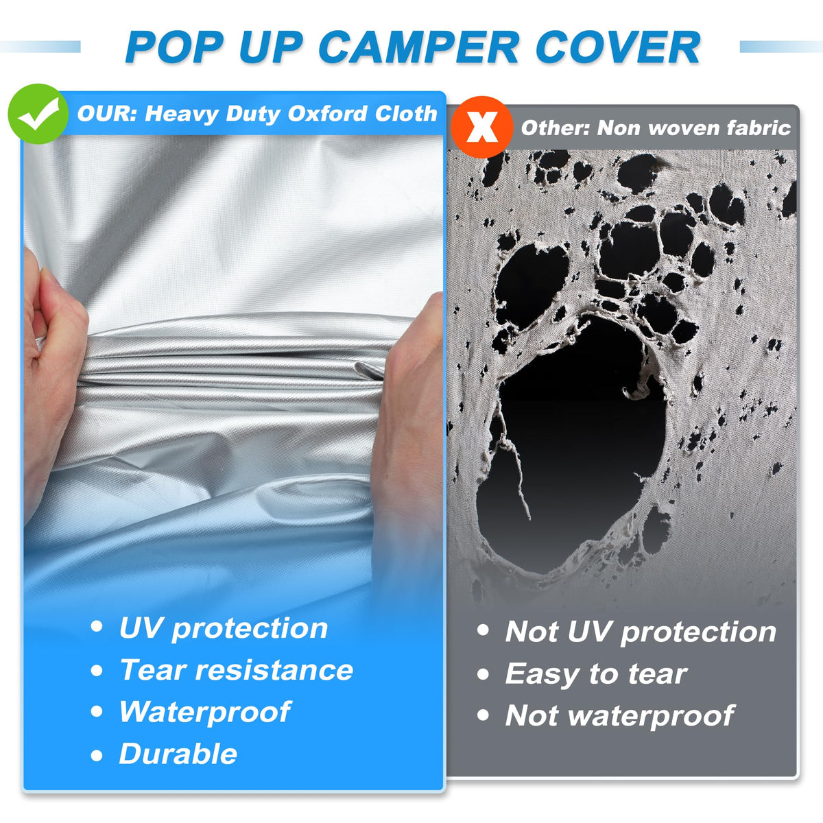 14ft-16ft Waterproof Oxford Pop-Up Camper Cover K200224
