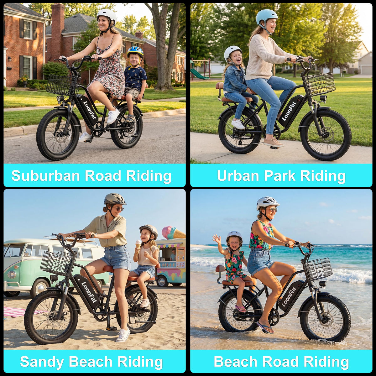 Ebike with Rear Seat & Front Basket M4755